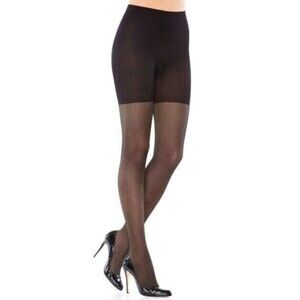 Spanx Tights Womens E Tight End Patterned Metallic Luxe Black Shaper Tummy‎